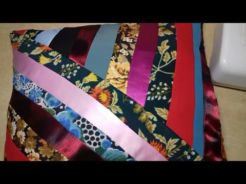 Видео: Домашние переделки. Лоскутная подушка из полосок .
