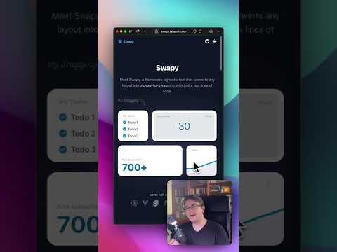 Видео: Swappy - простая библиотека swap для React, Vue, Angular