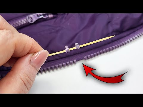 Видео: 💥Трюк с зубочисткой! Хитрые мастера умалчивают о таком способе починить молнию
