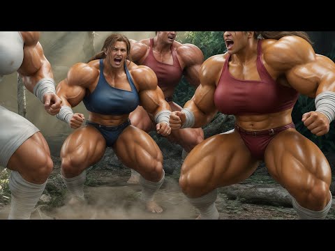 Видео: Невероятно! Мускулистые девушки попали в джунгли!