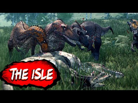 Видео: ИСТОРИЯ ОХОТЫ стаи ЦЕРАТОЗАВРОВ - The ISLE - сервер Age of Dino