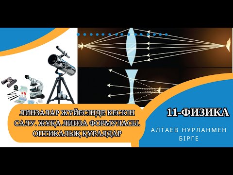 Видео: Линзалар  жүйесінде кескін салу. Жұқа линза формуласы. Оптикалық құралдар