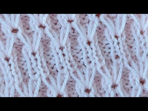 Видео: Красивый узор спицами для джемпера, свитера, кофточки, жилета, шапочки.