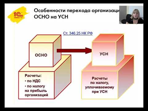 Видео: Переход с ОСН на УСН. Практический пример на программе Бухгалтерия ред.3.0 (Селищева А. В)