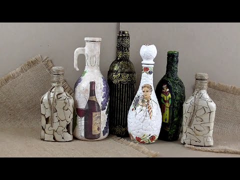 Видео: Декор бутылок/Bottle decor