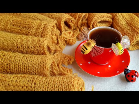 Видео: 10 новых мотивов / МЕДОВЫЙ ПЛЕД - продолжение / #пледспицами #пряжадеревенская