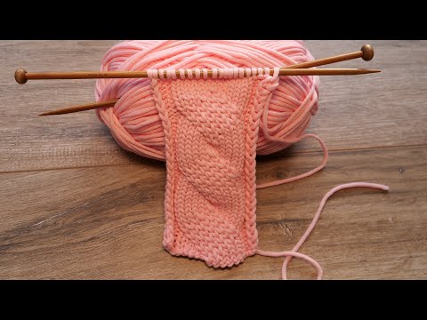 Видео: «Плоская коса» узор спицами 🐾 «Flat cables» knitting pattern