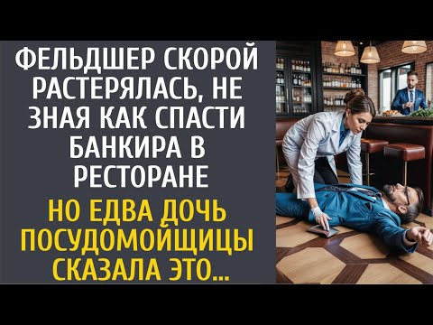 Видео: Фельдшер скорой замерла, не зная как спасти банкира в ресторане… А едва дочь посудомойки сказала ЭТО
