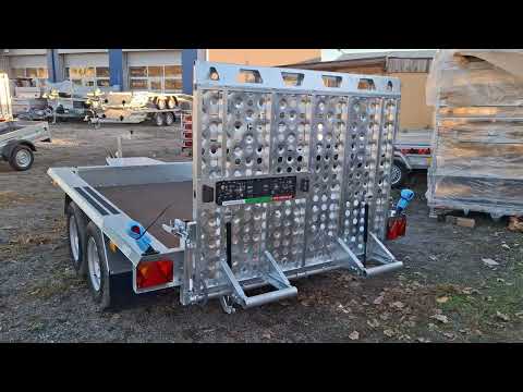 Видео: Кратко ревю на ремарке за строителна техника Martz Bau 3 300 3,5t #ремарке #багери  #платформи 