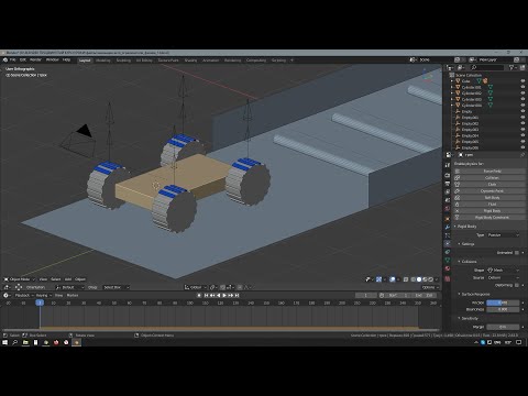 Видео: Blender 2.83. Анимация автомобиля, ограничители, физика.