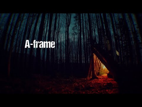 Видео: Ночь в укрытии A-образной формы | Бушкрафт в горах