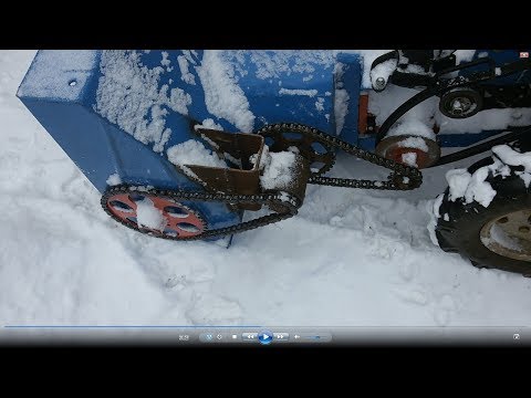 Видео: Обзор самодельного шнеко роторного снегоуборщика. Борьба с глубоким снегом.