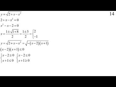 Видео: Находим область определения простых функций