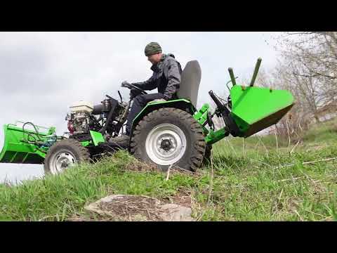 Видео: 5 мин из жизни минитрактора  homemade minitractor