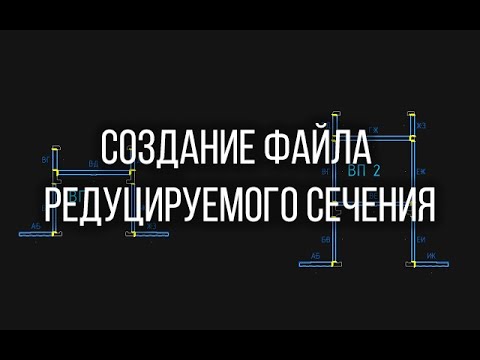 Видео: Создание файла редуцируемого сечения