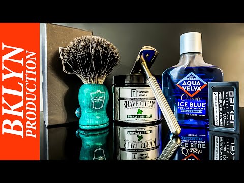 Видео: 💈А Бритьё - РАДУЕТ!👍 Новая безопасная бритва Parker 78R, Taconic крем Parker помазок + Aqua Velva 👍🤠