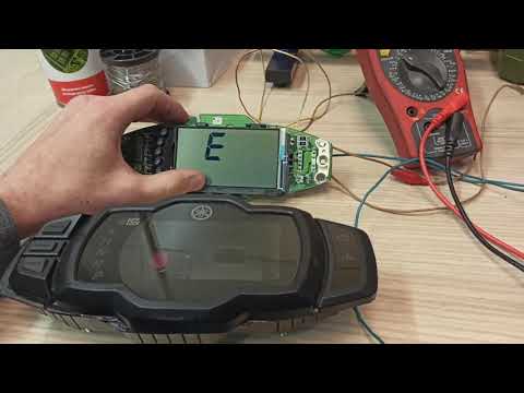 Видео: Приборная панель Yamaha Grizzly буква Е на экране. Displays only E on screen. Ремонт панели.