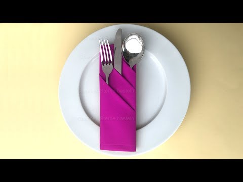 Видео: Как красиво сложить салфетки для столовых приборов