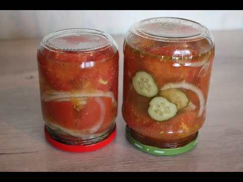 Видео: Помидорам продлеваем жизнь. Салат закусь и опохмелятор.))