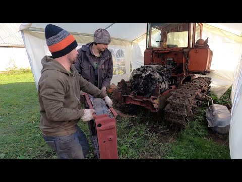 Видео: ДТ75 на японском V8 300сил! Первый запуск!