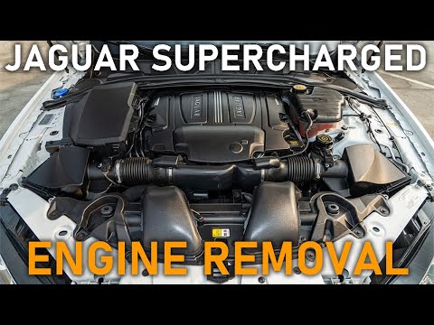 Видео: Снятие двигателя с наддувом JAGUAR XF 2015 года / замена двигателя / снятие мотора