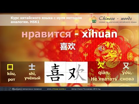 Видео: 10 урок. Глагол "喜欢 / нравится" на китайском.