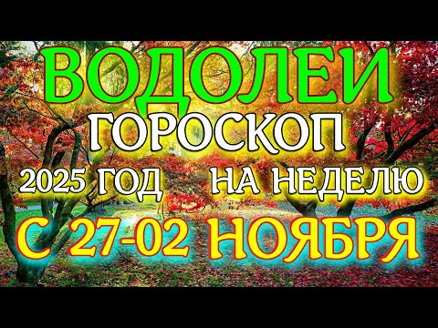 Видео: ГОРОСКОП ВОДОЛЕИ С 27 ОКТЯБРЯ ПО 02 НОЯБРЯ НА НЕДЕЛЮ ТАРОСКОП ПРОГНОЗ. 2025 ГОД virgo tarot today