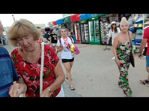 Видео: Солнечный Берег Болгария Набережная Променад Вечером 14.07.21