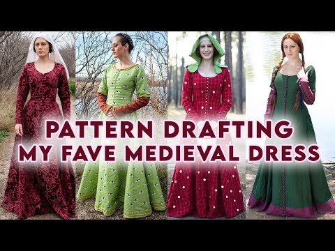 Видео: Выкройка моего любимого средневекового платья | Для костюмов SCA, ролевых игр, рен-фейр, косплея ...
