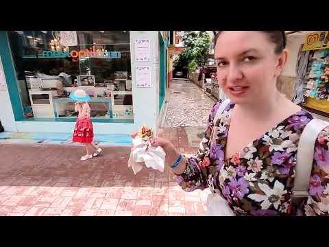 Видео: Алания пещера Дамлаташ. Турецкий донер. Улицы, еда в Алании. Цены в магазине на пляже Клеопатра.