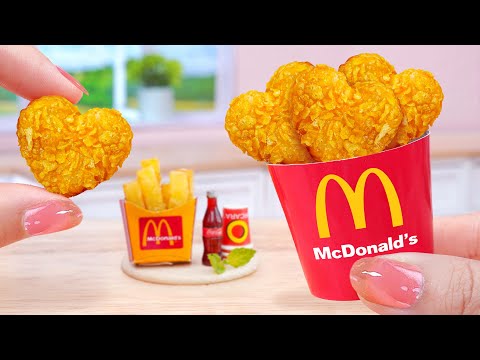 Видео: Мини-кулинарный челлендж 🍟 Как приготовить хрустящие миниатюрные куриные шарики в стиле Макдоналд...