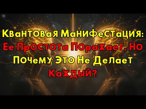 Видео: Квантовая Манифестация: Почему Этот Удивительно Простой Метод Никто Не Применяет Ежедневно?