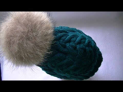 Видео: Вяжем шапку с косами.