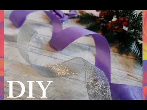 Видео: Супер просто и красиво! Зимние праздничные банты из лент для начинающих/мк/diy/tutorial/ribbon bows