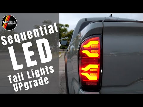 Видео: Светодиодные задние фонари AlphaRex LUXX с последовательным переключением | Toyota Tacoma 3-го по...