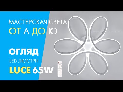 Видео: Люстра LUCE 65W AL6520 ARD LED Ardero белая с пультом ДУ: распаковка, подключение и полный обзор