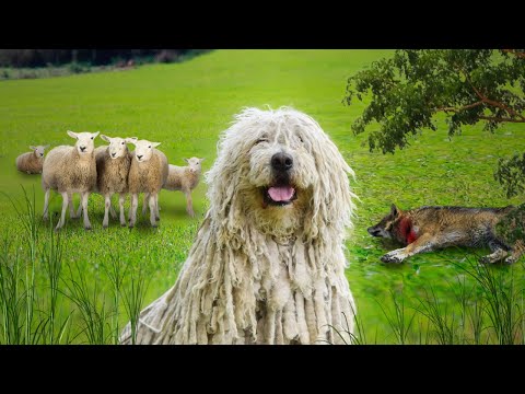 Видео: Макаронный монстр, Король собак, или просто Венгерская овчарка - КОМОНДОР!