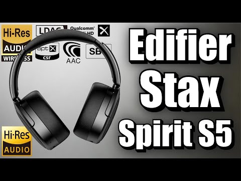 Видео: Edifier Stax Spirit S5  - Хайповые беспроводные планарные Hi-Res наушники!  Лучшие среди подобных?!
