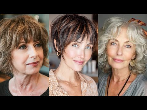 Видео: Стрижка для женщин 50+, 60+ и 70+ — женская стрижка