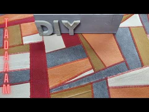 Видео: Пэчворк из обрезков цветной джинсовой ткани/ UPCYCLING /Patchwork avec des chutes de jeans colorées