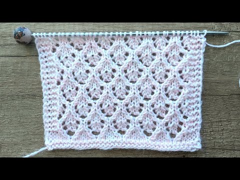 Видео: Очень красивый ажурный узор спицами 😍 Knitting patterns