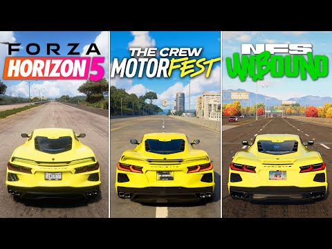 Видео: The Crew Motorfest против Forza Horizon 5 против NFS Unbound — Сравнение Физики и Деталей