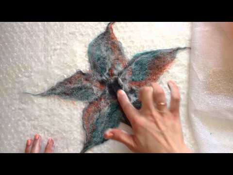 Видео: FELTING & ВАЛЯНИЕ. Валяние цветка