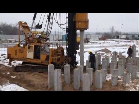 Видео: Лидерное бурение и погружение свай