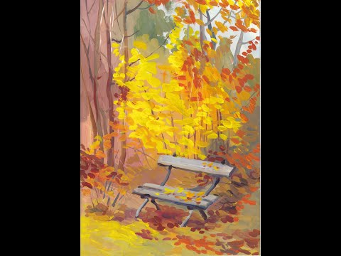 Видео: Скамейка в парке