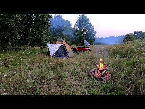 Видео: Путешествие в заброшенную деревню с ночевкой,разговоры у костра