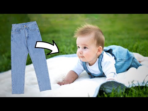 Видео: DIY // Детский комбинезон из джинсов