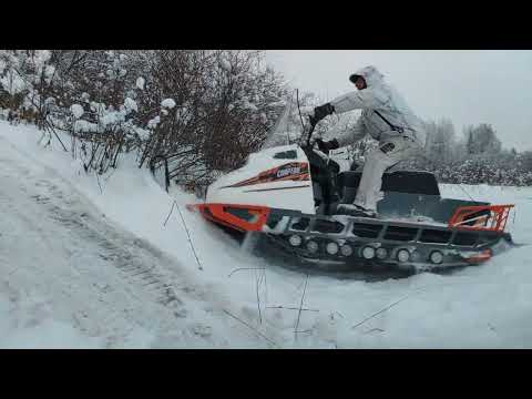 Видео: Снегоход Спартан XL, пробные испытания