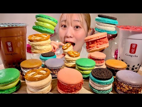 Видео: ASMR Макароны пузырьковый чай【русские субтитры】【Mukbang/ Eating Sounds】