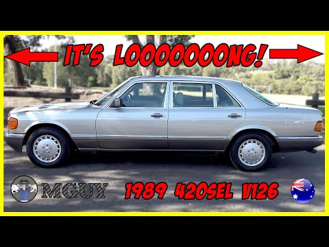 Видео: РОСКОШНАЯ БАРЖА 1980-х! Mercedes-Benz 420 SEL 1989 года | MGUY Австралия